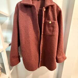 Teddy Novelty Button Shacket